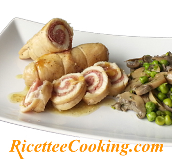 Involtini di pollo ai salumi